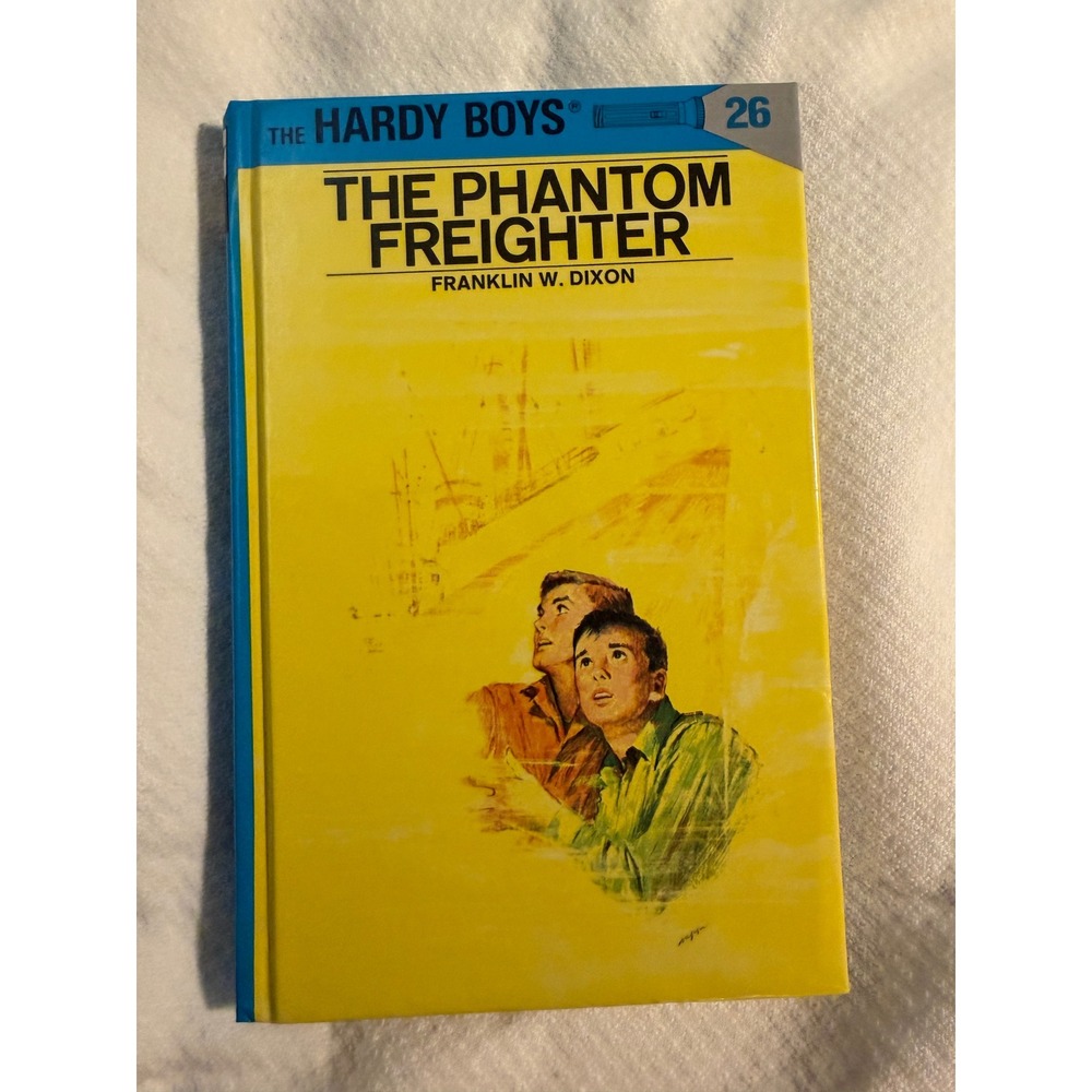 The Hardy Boys The Phantom Freighter Yellow OS Kids Hardcover Mystery Book 26